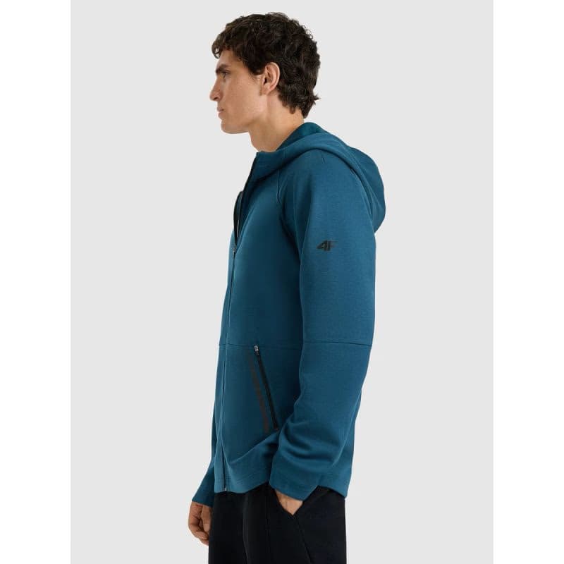 Pánska mikina so zipsom 4F SWEATSHIRT M1865-WAW25TSWSM1865-32S-DENIM 3