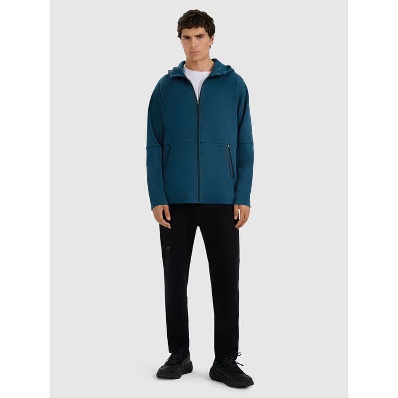 Pánska mikina so zipsom 4F SWEATSHIRT M1865-WAW25TSWSM1865-32S-DENIM 5