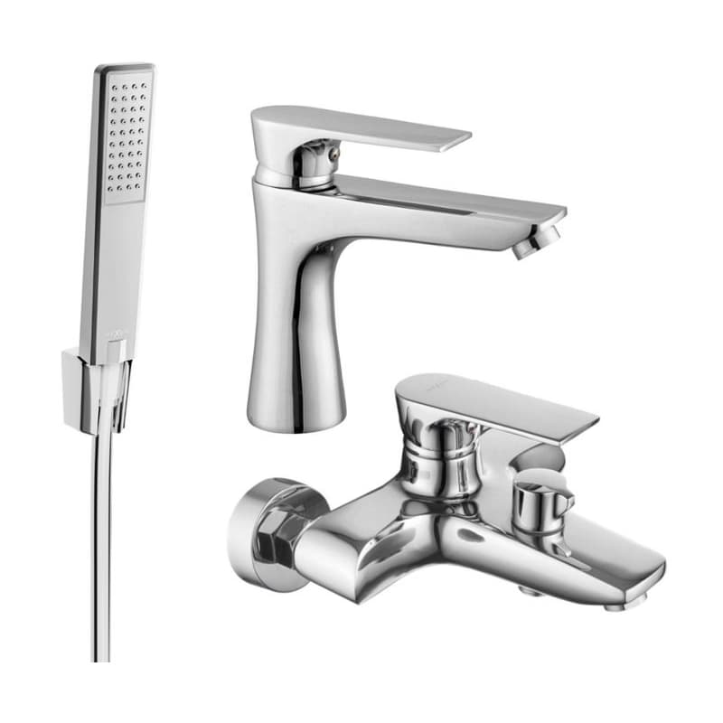 MEXEN/S - Axel R72 SET vaňová a umývadlová batéria, chróm 73803R72-00 1