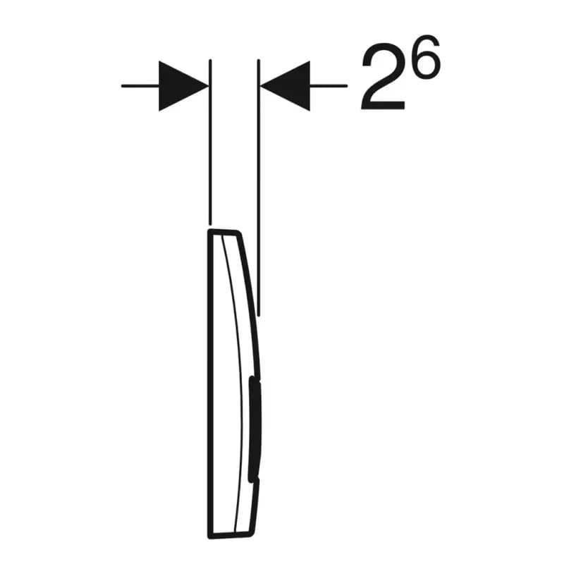 GEBERIT - Ovládacie tlačidlo Delta 51, plast, chróm 115.105.21.1 4