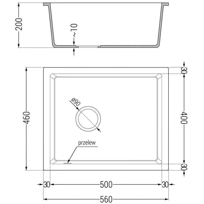 MEXEN MEXEN - Pedro granitový drez 1 560x460 mm, biela 6508561000-20 5