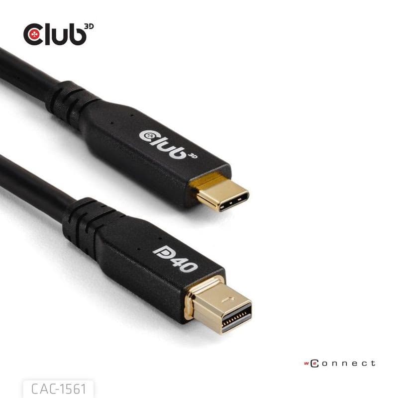 Club3D Kábel USB-C na MiniDisplayPort 2.1, 8K30Hz, DSC1.2, UHBR10, 2m 4