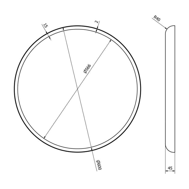 SAPHO - FLOAT LED podsvietené zrkadlo, ø 60cm, biela 22559 2