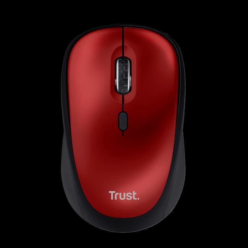 TRUST myš Yvi+ Wireless Mouse Eco Red, červená 2