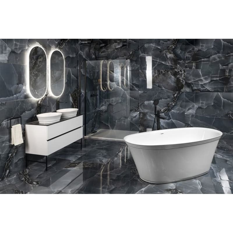 POLYSAN - FLORINA voľne stojaca vaňa liaty mramor 170x80x61cm, biela 93858 3