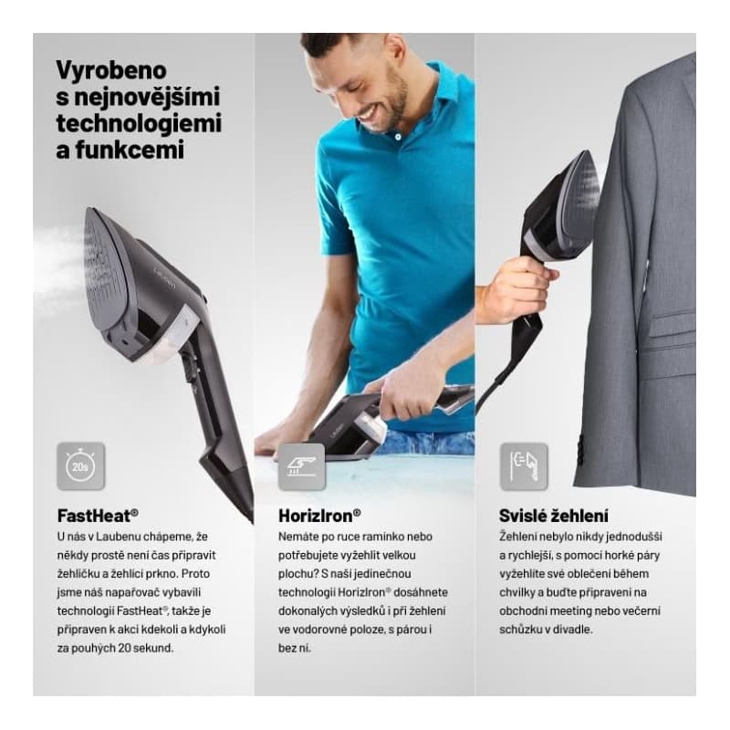 Lauben Handheld Steam Iron 1950BC - cestovný naparovač odevov 2