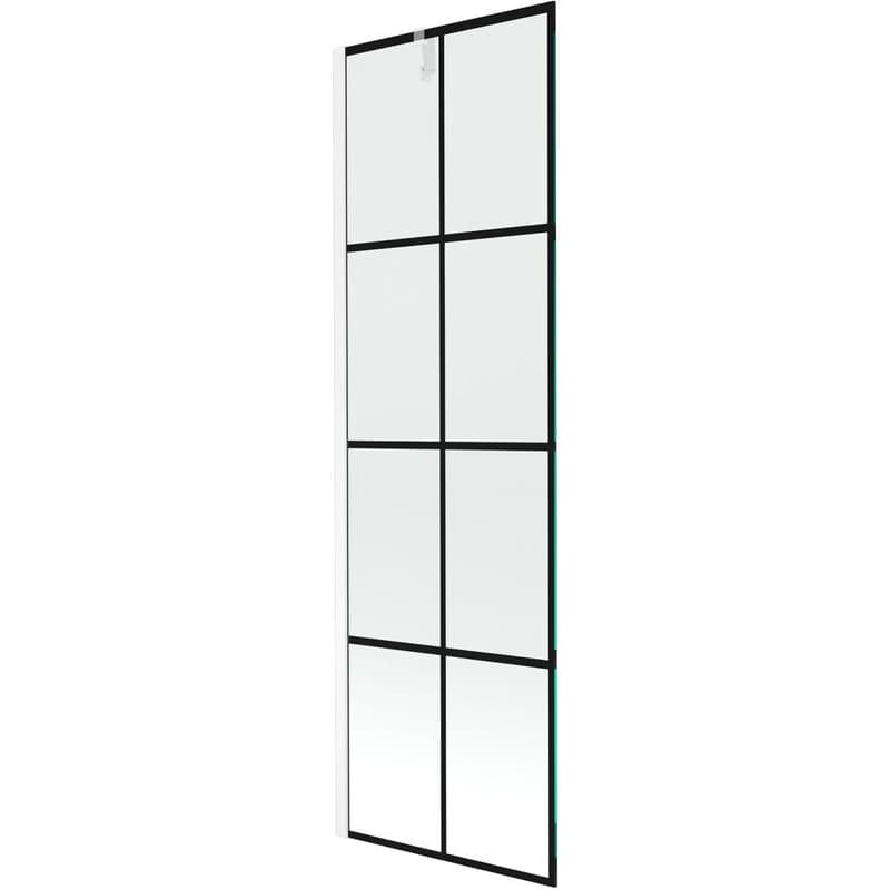 MEXEN/S - Next vaňová zástena FIX 60 x 150, čierna dekor, biela 895-060-000-00-77-20