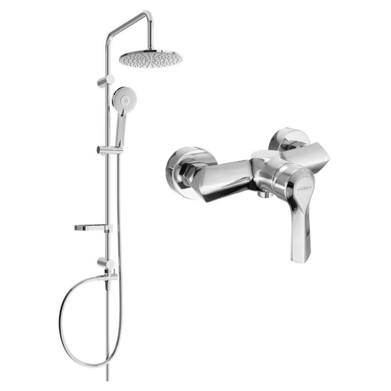MEXEN/S - Carl sprchový stĺp vrátane sprchovej batérie Sabre, chróm 72140240-00