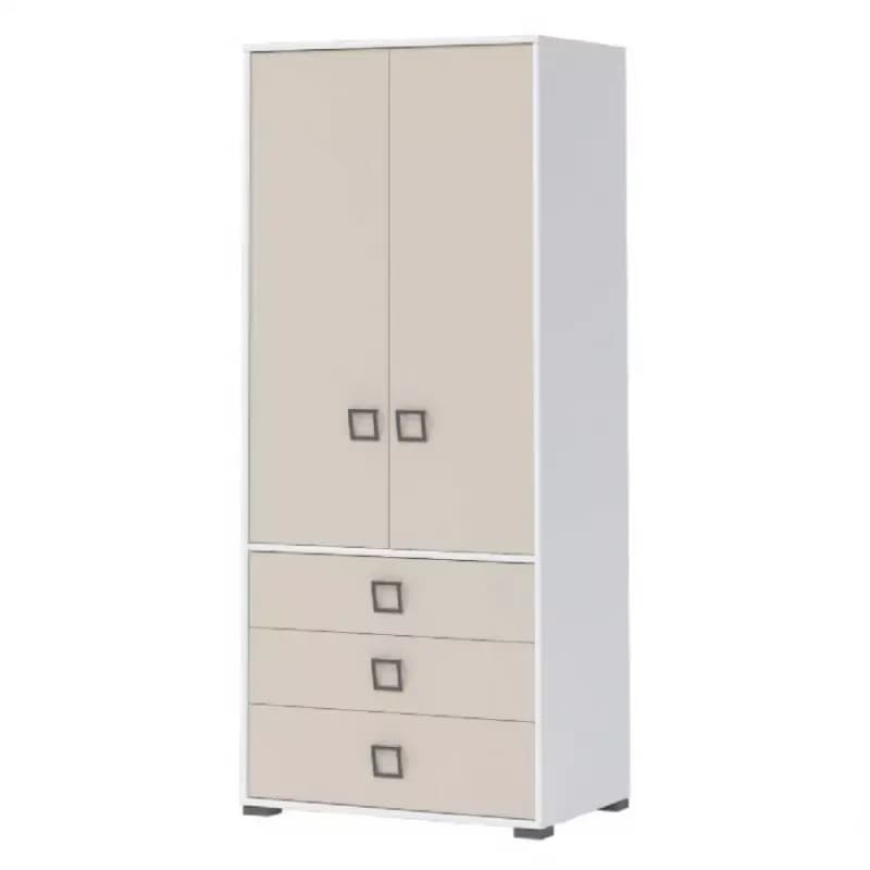 Skriňa 2D3S Kiki G23-BE/KI-01 white/sand 1