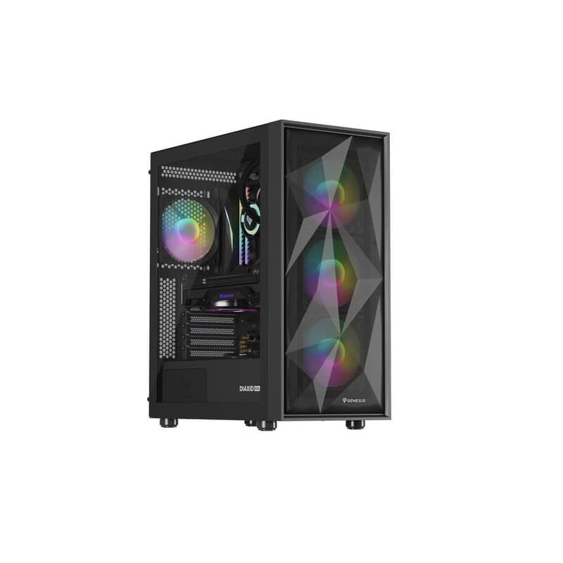 Počítačová skriňa Genesis DIAXID 605 ARGB/Midi Tower/Transpar./Čierna 1