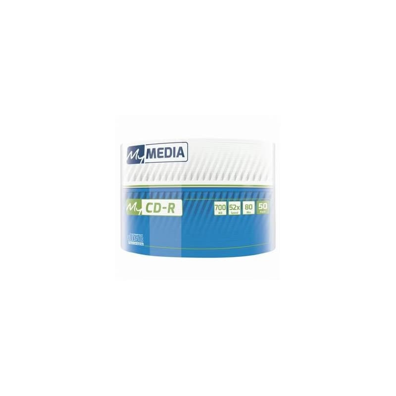 MyMedia CD-R, 69201, 50-pack, 700MB, 52x, 80min., 12cm, bez možnosti potlače, wrap, Standard, pre archiváciu dať 2