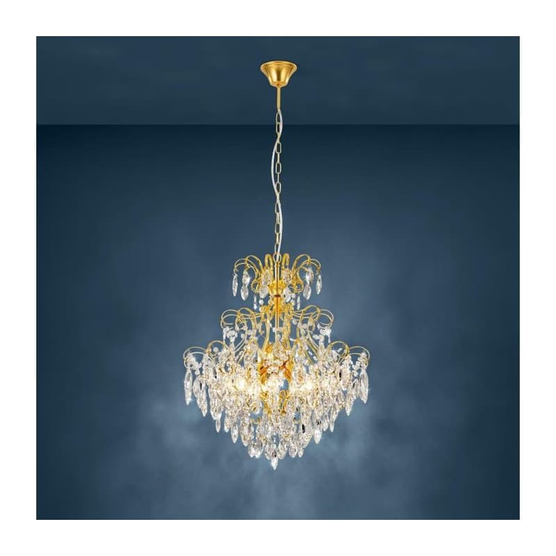 Eglo 39605 - Luster na reťazi FENOULLET 5xE14/25W/230V zlatá 39605