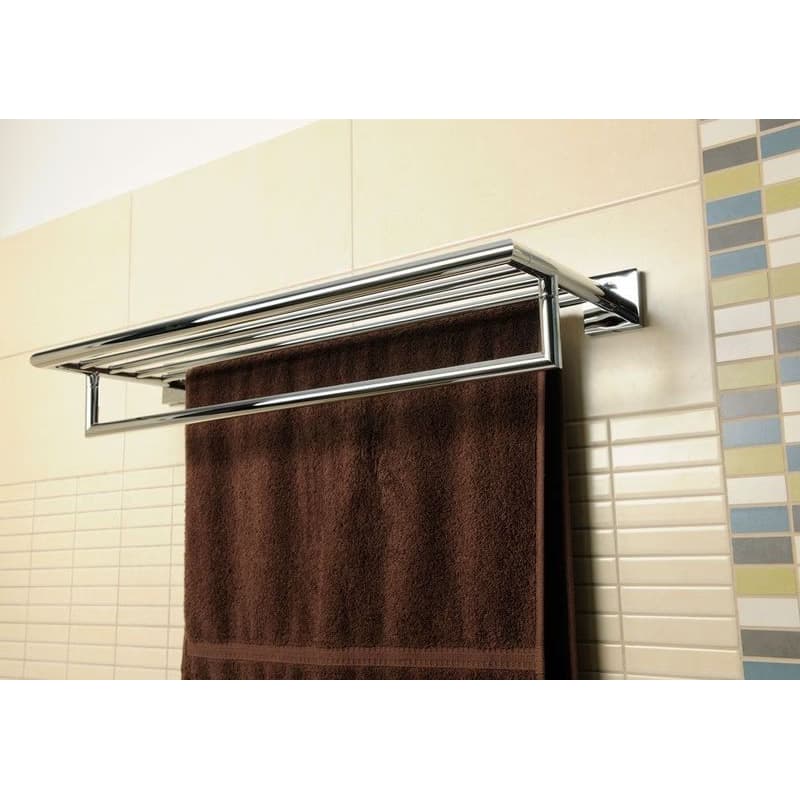 SAPHO - X-SQUARE polička na uteráky s hrazdou 650x110x215, chróm XQ601 2
