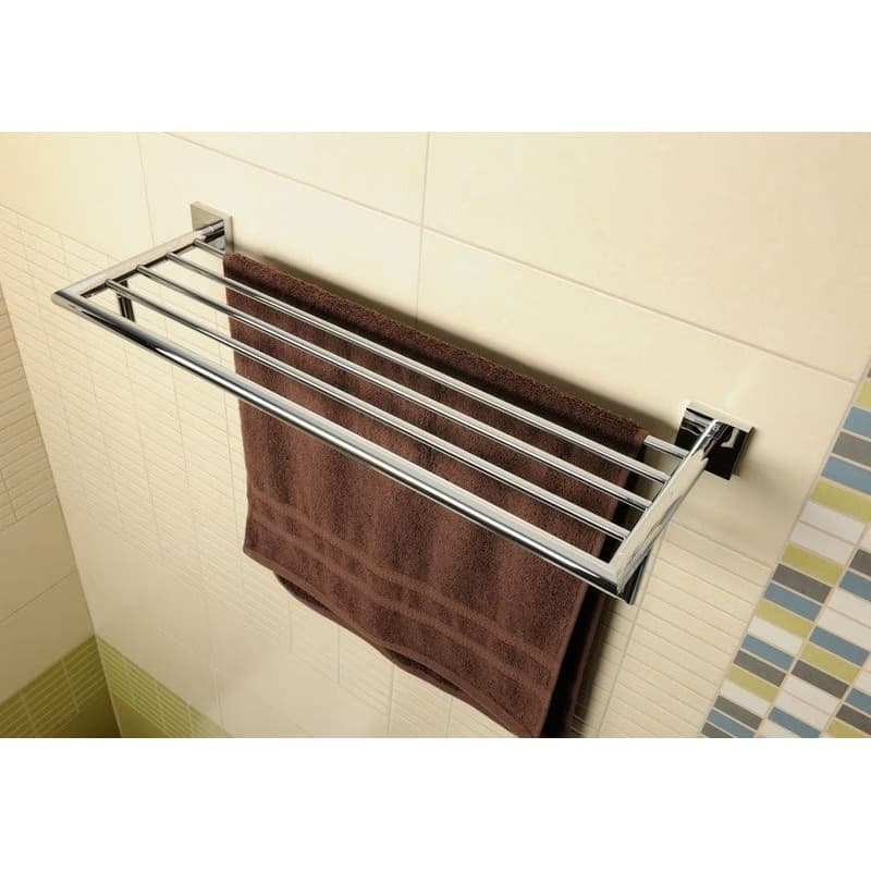 SAPHO - X-SQUARE polička na uteráky s hrazdou 650x110x215, chróm XQ601 3