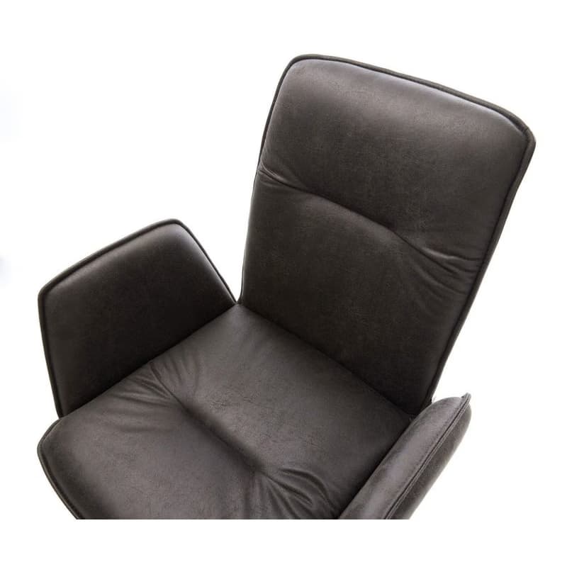 Otočná jedálenská stolička Vinja-Flex mikrovlákno antracitová vintage 4