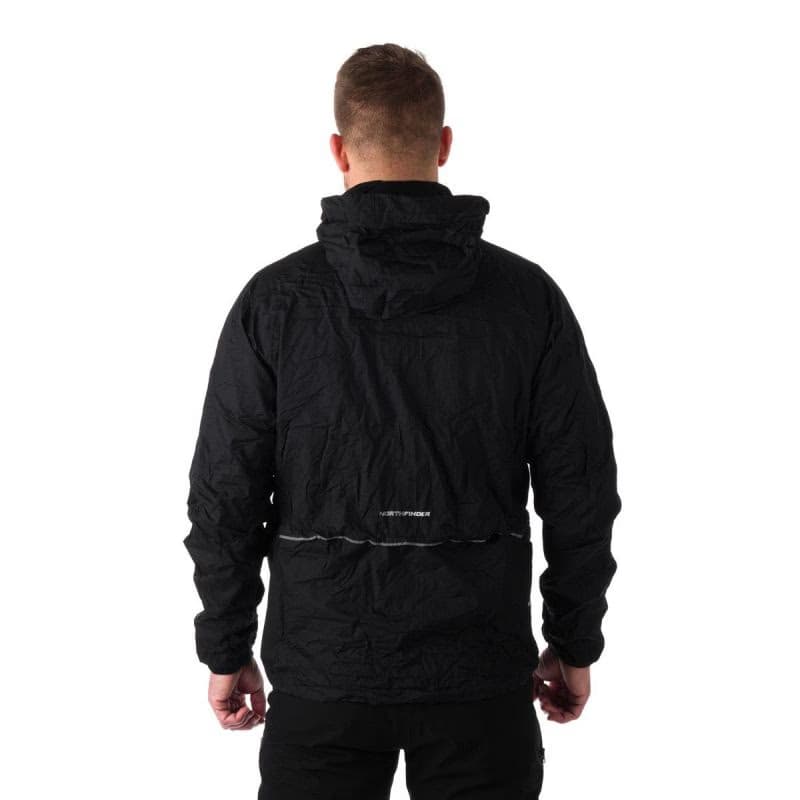 Pánska tréningová bunda s kapucňou NORTHFINDER NORTHKIT-BU-32682OR-black 3