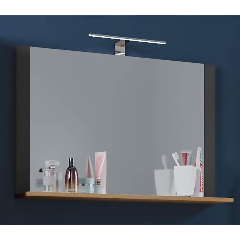 VCM Zrkadlo "VCB 10" Maxi 80 cm antracit/dub medový 1