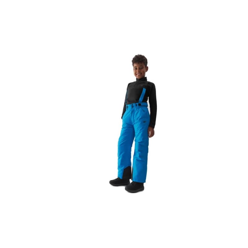 Chlapčenské lyžiarske nohavice 4F JUNIOR TROUSERS FNK-JAW23TFTRM358-35S-TURQUOISE