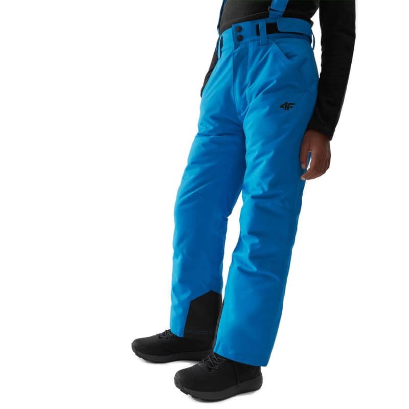 Chlapčenské lyžiarske nohavice 4F JUNIOR TROUSERS FNK-JAW23TFTRM358-35S-TURQUOISE 2