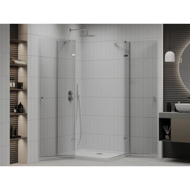 MEXEN/S - Roma Duo sprchovací kút 80x70, transparent, chróm + vanička so sifónom 854-080-070-01-02-4010 3