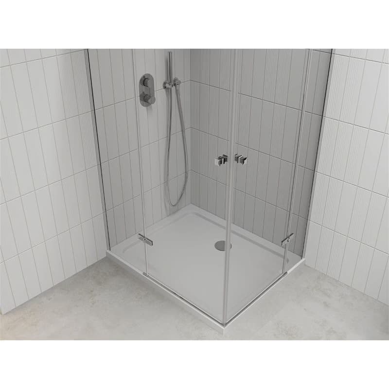 MEXEN/S - Roma Duo sprchovací kút 80x70, transparent, chróm + vanička so sifónom 854-080-070-01-02-4010 4