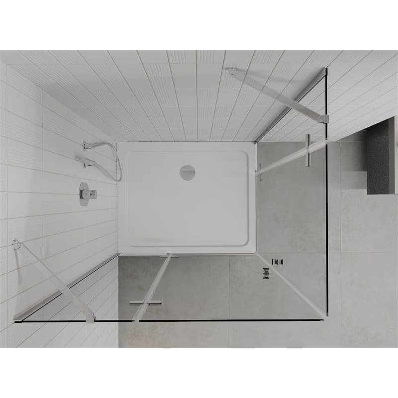 MEXEN/S - Roma Duo sprchovací kút 80x70, transparent, chróm + vanička so sifónom 854-080-070-01-02-4010 6