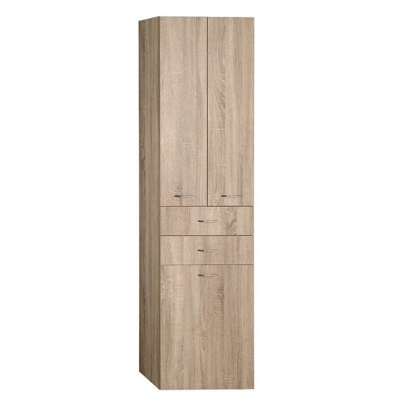 AQUALINE - ZOJA/KERAMIA FRESH skrinka vysoká s košom 50x184x29cm, dub platin 51295