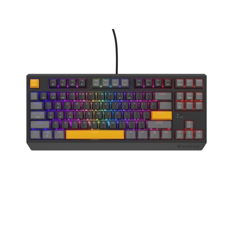 Genesis herná klávesnica THOR 230/TKL/RGB/Outemu Red/Drôtová USB/US layout/Anchor Positive Šedá 2