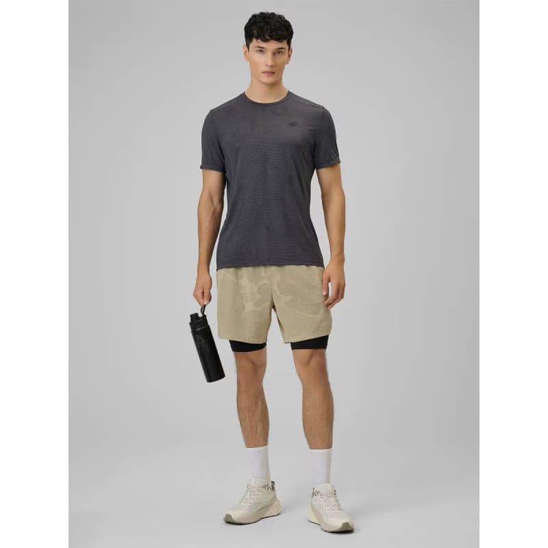 Pánske bežecké tričko s krátkym rukávom 4F TSHIRT FNK M1778-21A-BLACK ALLOVER 6