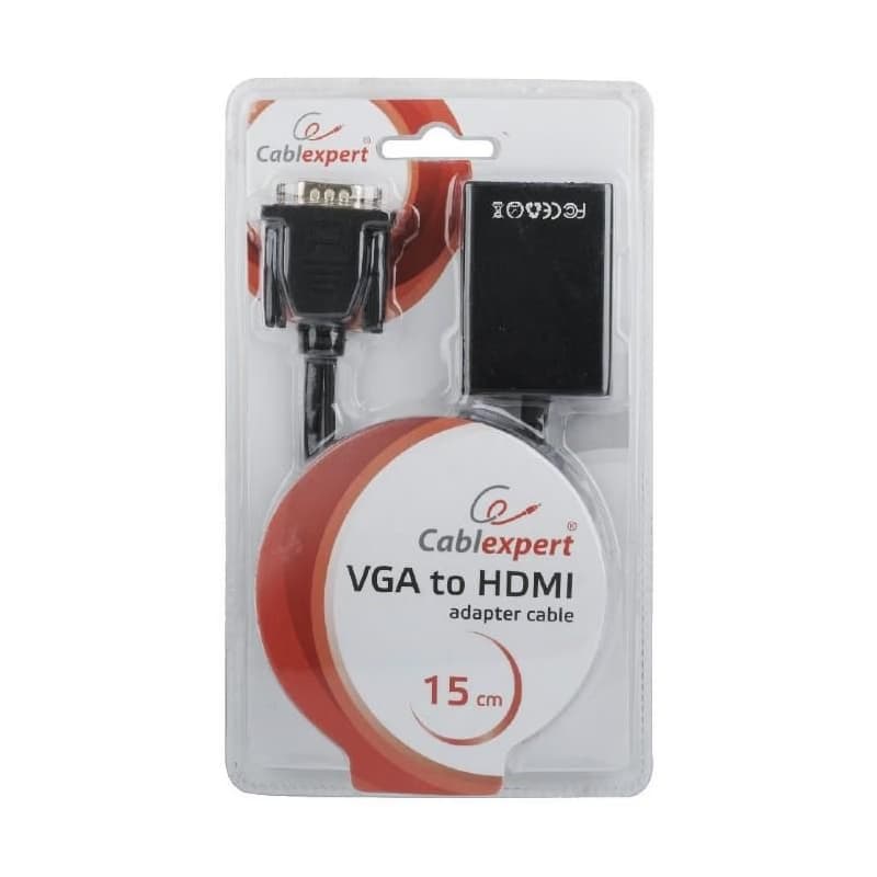 GEMBIRD Redukcia VGA - HDMI, 0,15 m, M/F 2