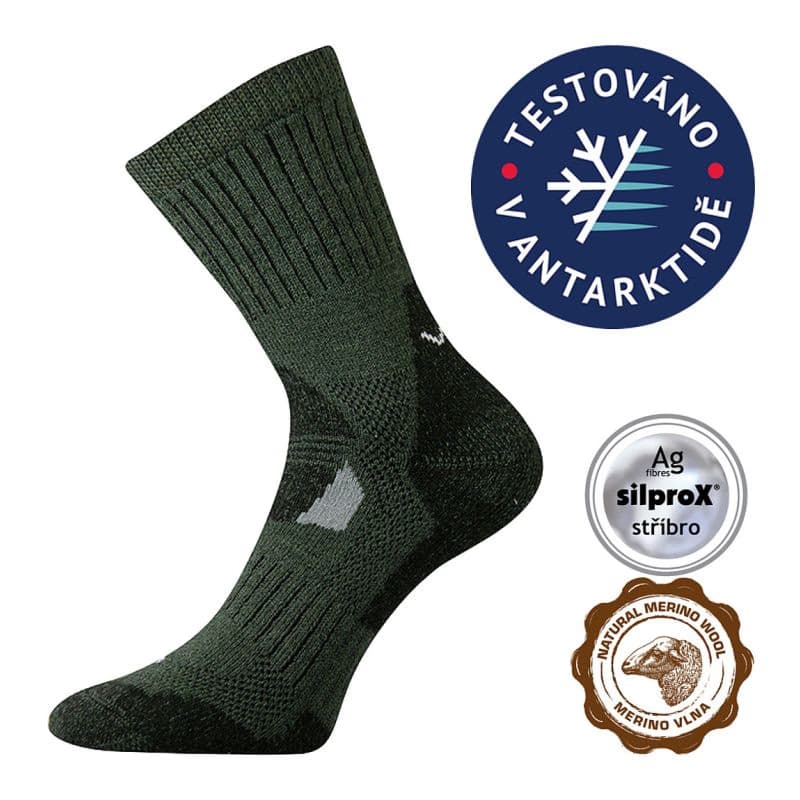 Turistické ponožky VOXX 1 PACK-MERINO Stabil CLIMAYARN-dark grey 5