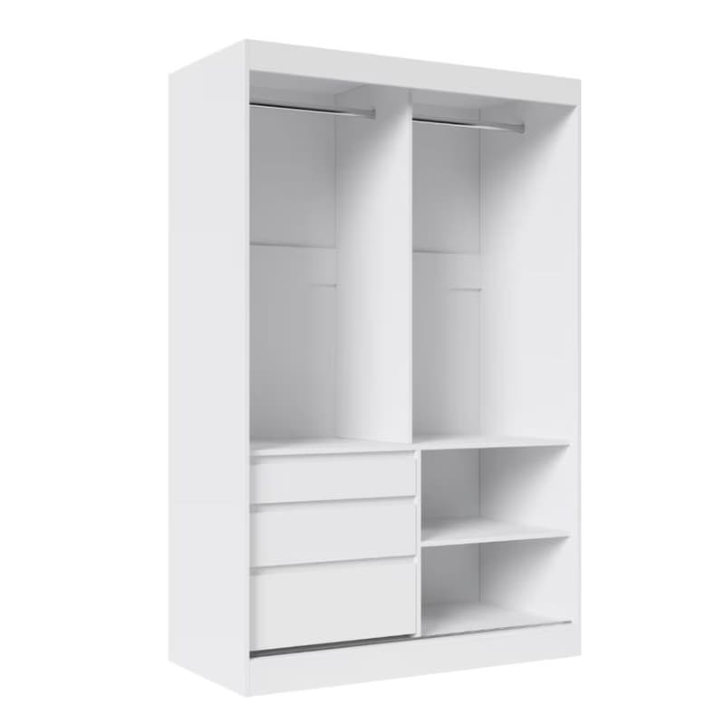 ArtAdrk Šatníková skriňa HAIDAR  | biela 140 cm 4