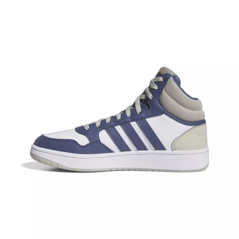 Pánska rekreačná obuv ADIDAS Hoops 3.0 Mid cloud white preloved blue putty grey 3