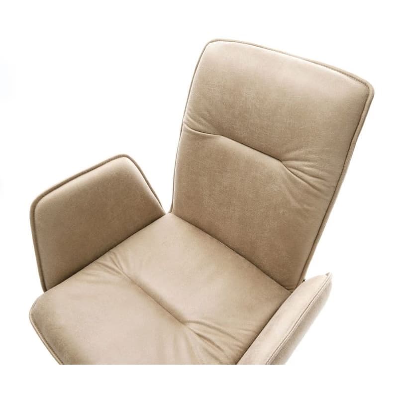 Otočná jedálenská stolička Vinja-Flex mikrovlákno béžová vintage 4