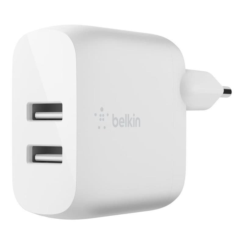Belkin BOOST CHARGE™ Duálna 24W USB-A nástenná nabíjačka, biela 1