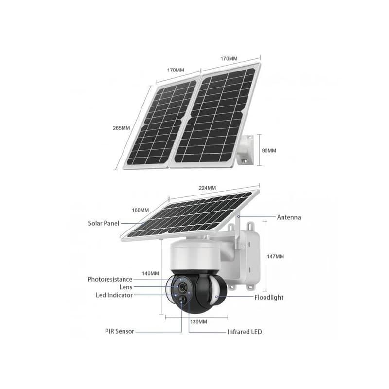 Viking solárna outdoorová HD kamera HDs02 4G, biela 2