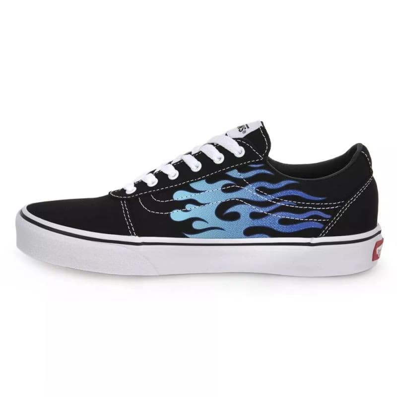 Chlapčenská rekreačná obuv VANS Ward Flame black white 2
