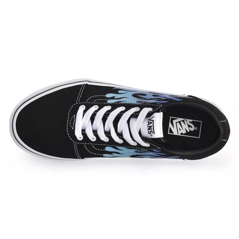 Chlapčenská rekreačná obuv VANS Ward Flame black white 4
