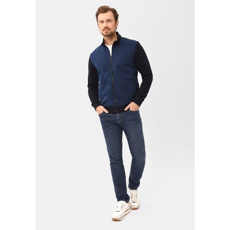 Pánska mikina so zipsom VOLCANO NARS-601-BLUE 4