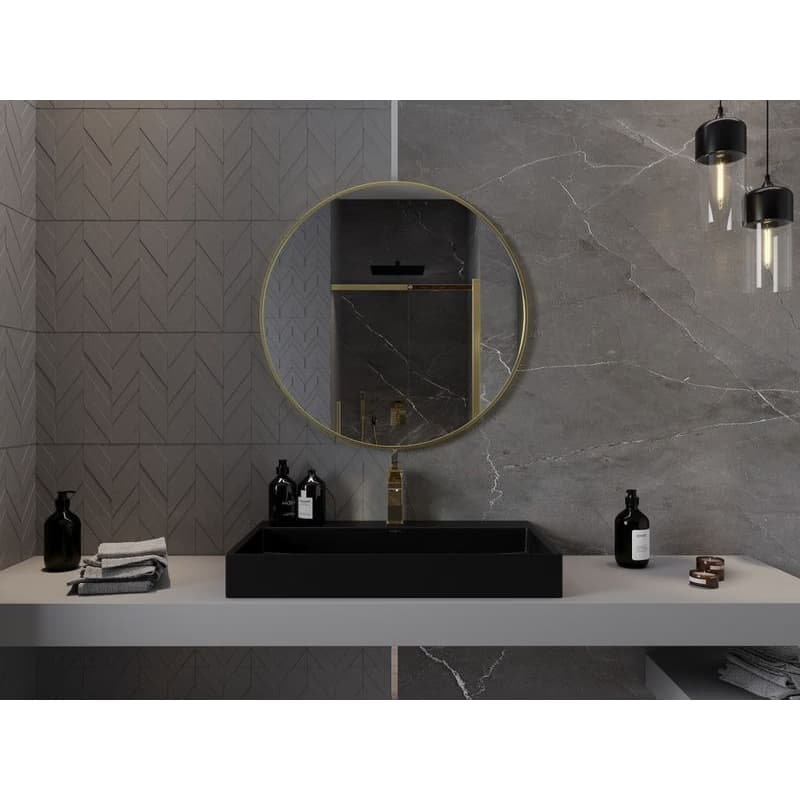 MEXEN - Loft zrkadlo 85, zlatý rám 9850-085-085-000-50 4