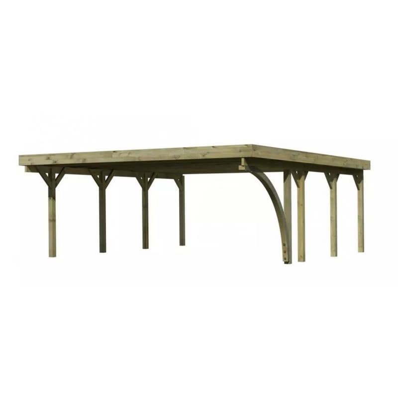 Drevený prístrešok / carport CLASSIC 2B s plechmi Lanitplast 4