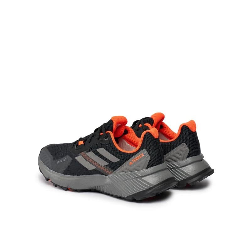 Pánska bežecká trailová obuv ADIDAS Terrex Soulstride Rain.Rdy core black grey four solar red 4