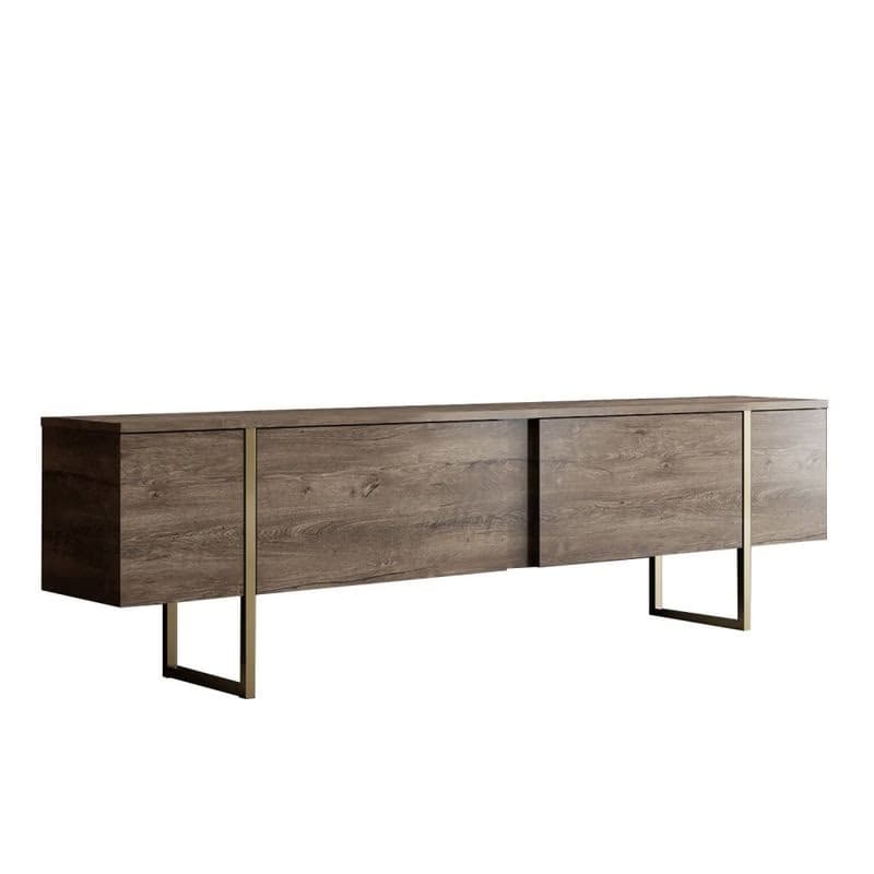 Living Room Furniture Set Luxe Set - Walnut, Gold 2