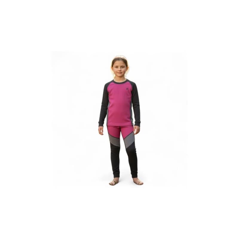 Dievčenské termoprádlo vrchný a spodný diel COLOR KIDS Ski Underwear - Colorblock-741845.5381-Pink Glo