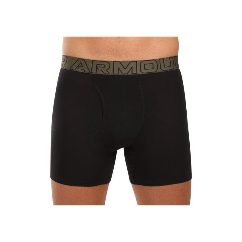 Pánske boxerky UNDER ARMOUR 3 PACK-UA PERFORMANCE COTTON - SOLID 6 inch-BLK 2