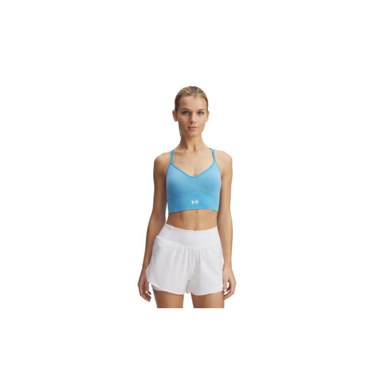 Dámska tréningová športová podprsenka UNDER ARMOUR Vanish Seamless Washed Low-BLU 1