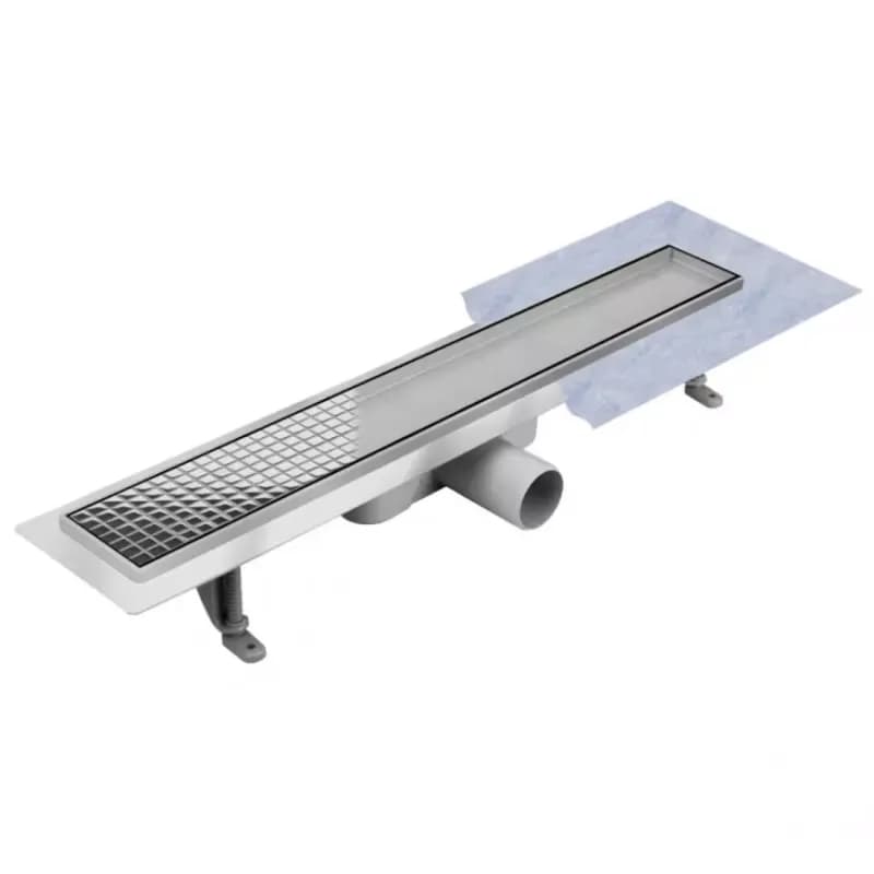 Odtokový žľab Reverzibilné Duplex Inox Dlaž / satén 900 1