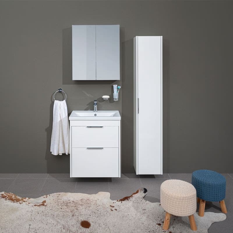 Mereo Vigo, kúpeľňová skrinka s keramickým umývadlom 61 cm, biela CN311 6