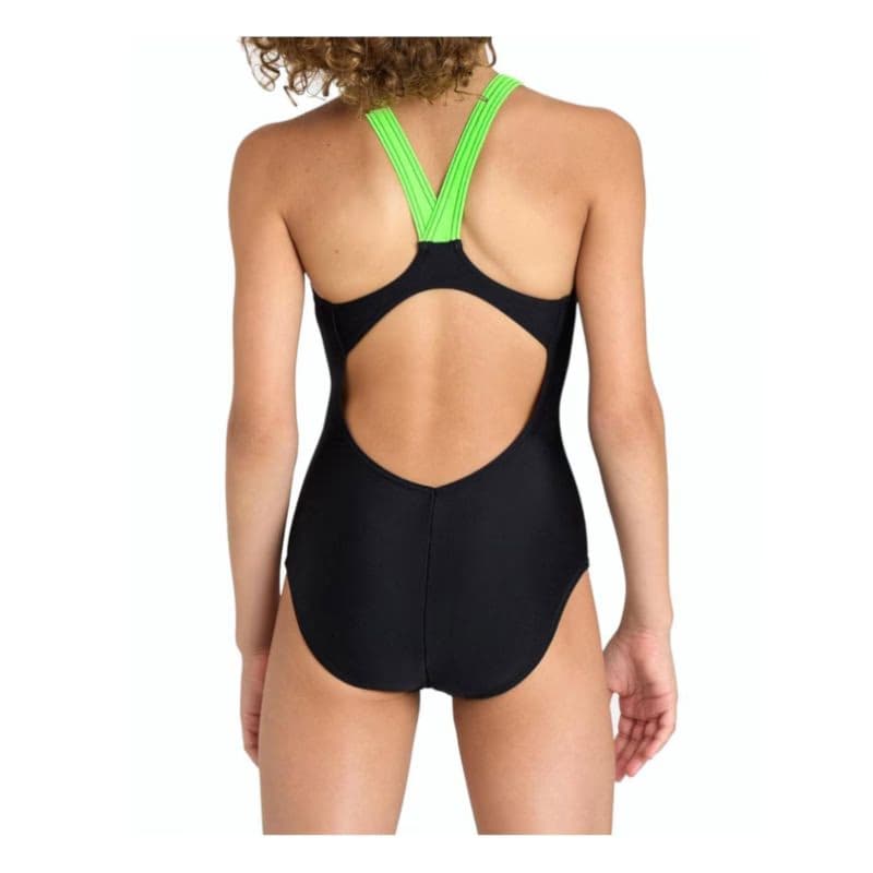 Dievčenské plavecké jednodielne plavky ARENA SWIMSUIT V BACK GRAPHIC Black 3