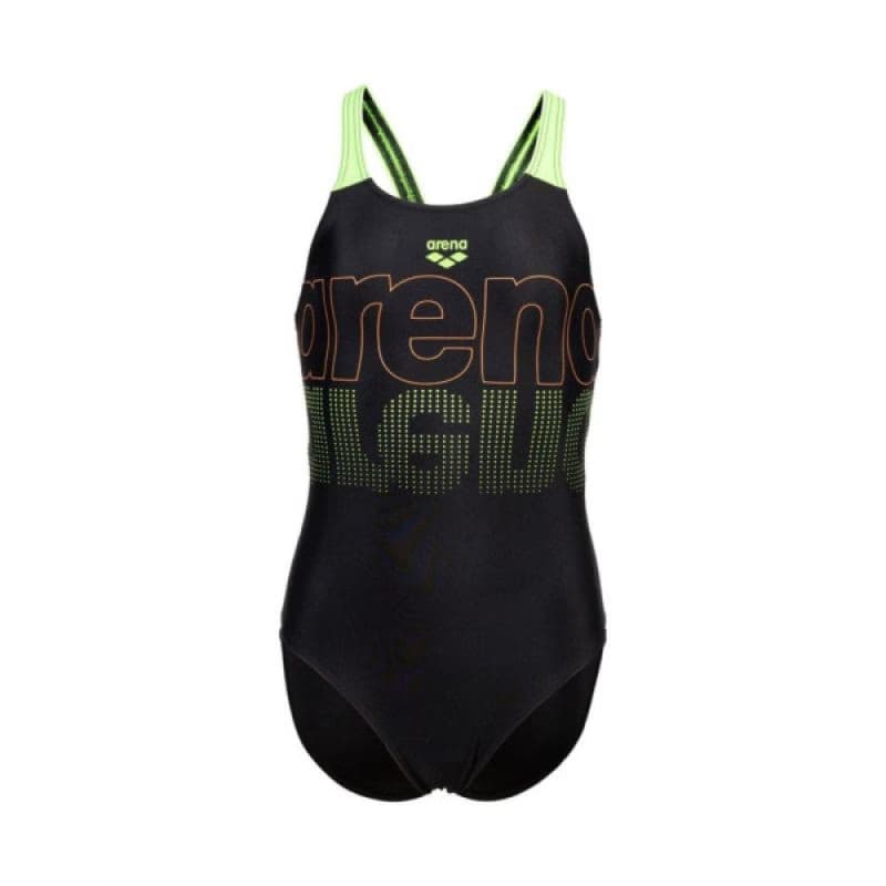Dievčenské plavecké jednodielne plavky ARENA SWIMSUIT V BACK GRAPHIC Black 4
